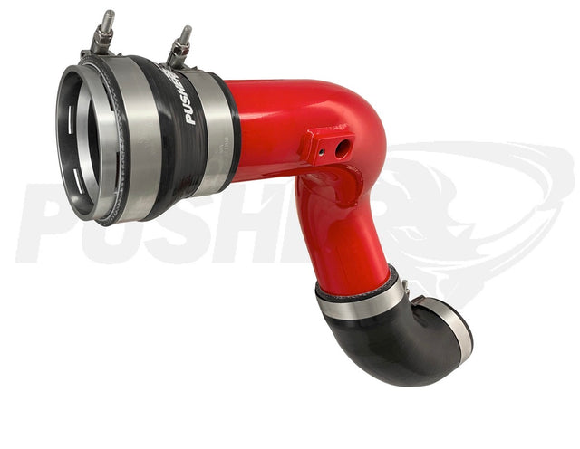 Pusher HD 3" Cold Side Charge Tube for 2017+ Ford F250/350 6.7L Powerstroke w/ Throttle Valve Adapter