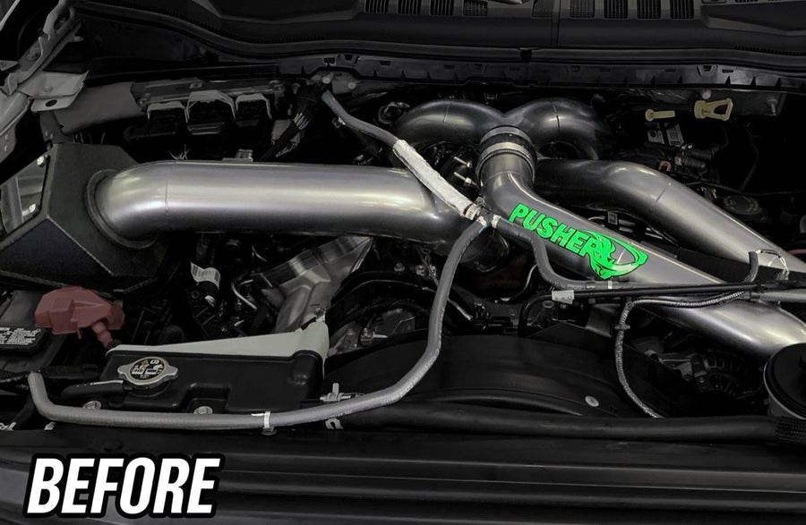 Pusher Coolant Reroute for 2011+ Ford F250/350 6.7L Powerstroke