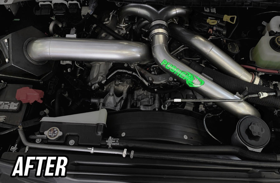 Pusher Coolant Reroute for 2011+ Ford F250/350 6.7L Powerstroke