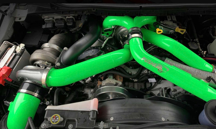 Pusher F5 Compound Turbo & Intake System 2017-19 Ford F250/350 6.7L Powerstroke